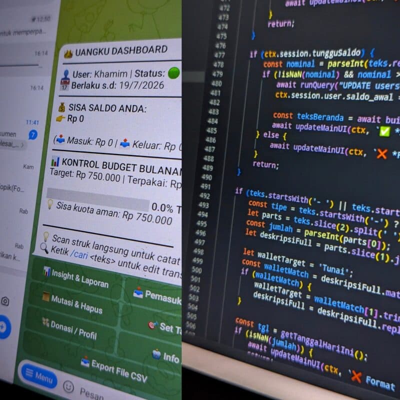 Foto asli — setup vibes coding